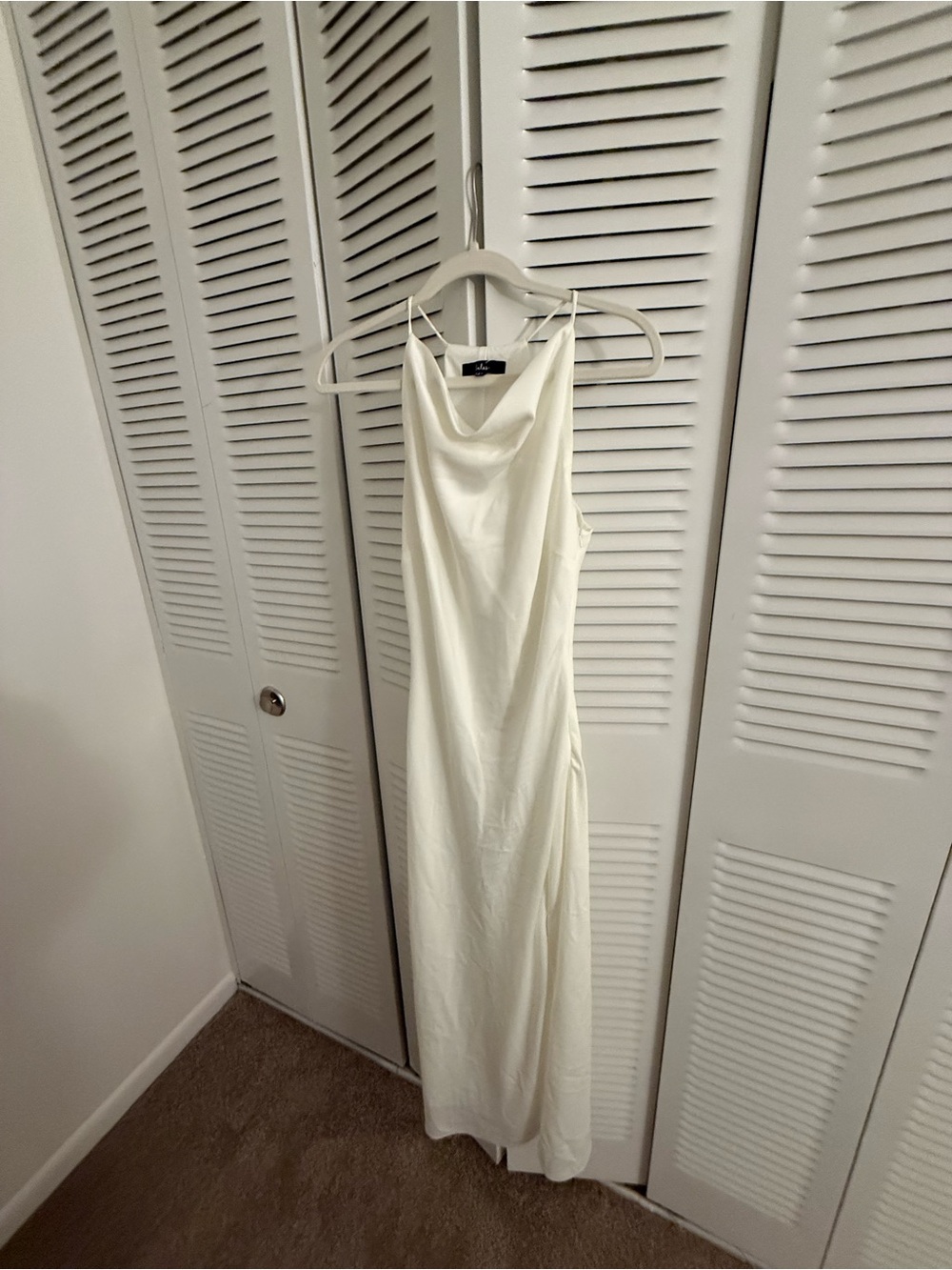 Lulus White Cowl Neck Maxi Dress